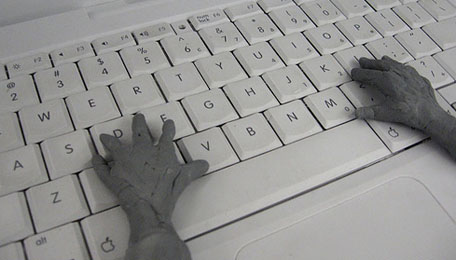 Typing on a keyboard