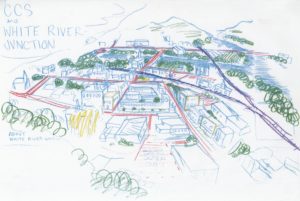 Preliminary map of White River Juction by Dan Nott