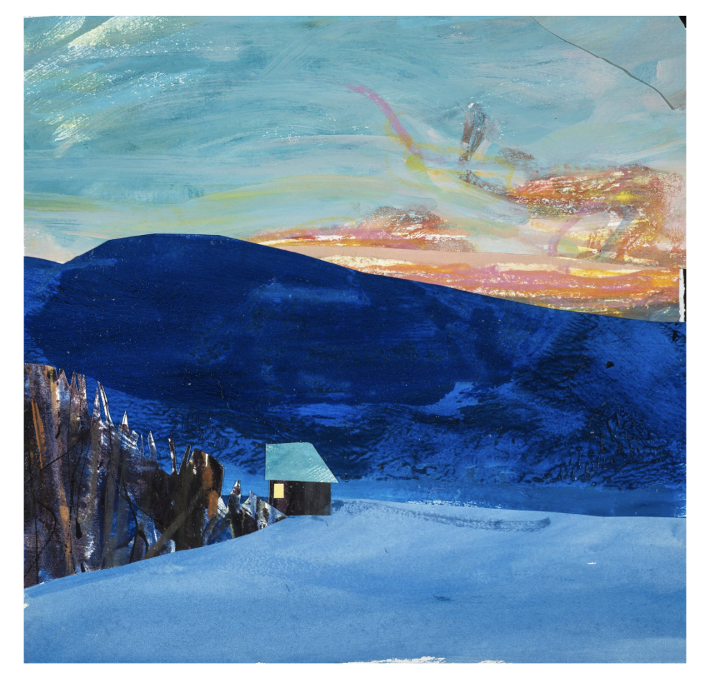 "Early Morning, Winter Collage" by Margaret Kannenstine.